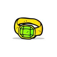 cartoon magic green ring