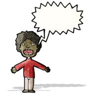 cartoon boy making excuses