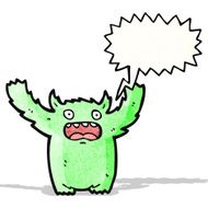 cartoon monster roaring