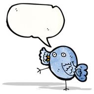 funny blue bird cartoon N2