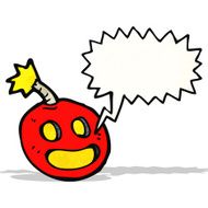 crazy bomb with speech bubble