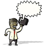cartoon angry businessman N2