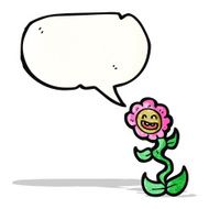 cartoon talking flower