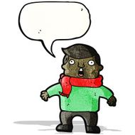 cartoon man with speech bubble N14