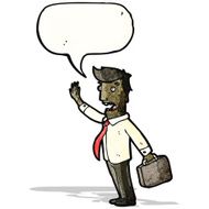 cartoon businessman calling out N2