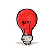 Red Light Bulb Cartoon N4