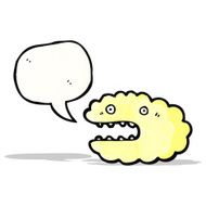 funny cartoon cloud with speech bubble