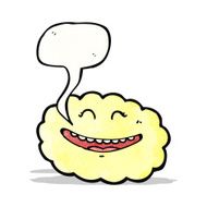 funny cartoon cloud with speech bubble N3