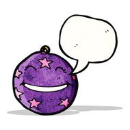 happy christmas bauble cartoon