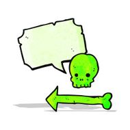 cartoon halloween direction sign N2