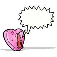 cartoon screaming heart