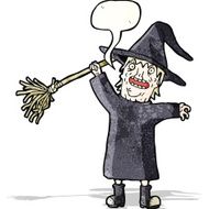 spooky witch cartoon