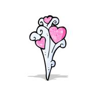 cartoon decorative heart elements