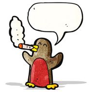 cartoon robin smoking cigarette