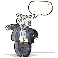 cartoon fat cat businessman N3