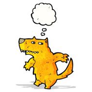 cartoon dog with thought bubble N26