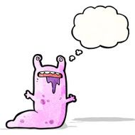 gross alien slug monster cartoon