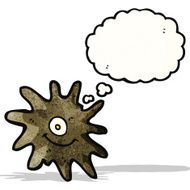 dirt splatter monster cartoon