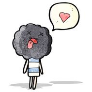 thuder head cloud cartoon character