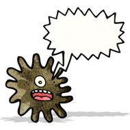 cartoon mud splat character