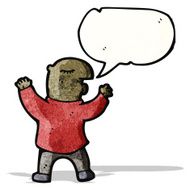 cartoon bald man with speech bubble N4