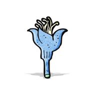blue flower cartoon N2