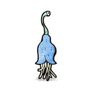 blue flower cartoon N5