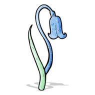 blue flower cartoon N6
