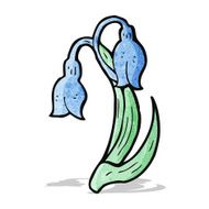 blue flower cartoon N7