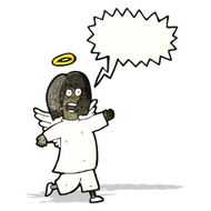 cartoon shouting angel