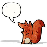 cartoon squirrel with speech bubble N21