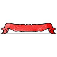 red decorative scroll cartoon