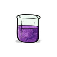 science beaker cartoon