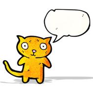 staring little cat cartoon