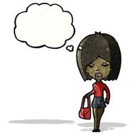 cartoon woman with idea N3
