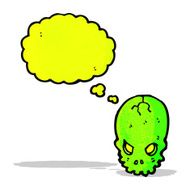 cartoon spooky skull N11