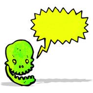 spooky shrieking skull cartoon N2