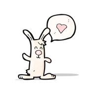 cartoon rabbit with love heart N2