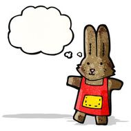 cartoon bunny with thought bubble