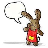 cartoon rabbit with speech bubble N118