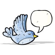 cute flying bird cartoon