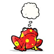 poisonous frog with thought bubble