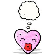 cartoon love heart with thought bubble N2