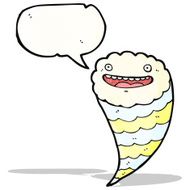 retro cloud cartoon character with speech bubble N2
