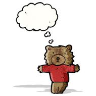 cartoon teddy bear with thought bubble N173