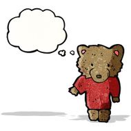 cartoon teddy bear with thought bubble N174