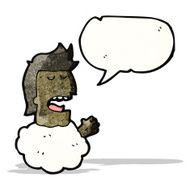 head in clouds cartoon man