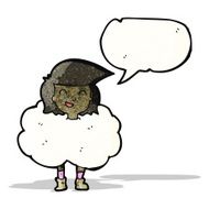 cartoon girl in cloud