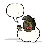 head in clouds cartoon man N2