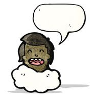 head in clouds cartoon man N3